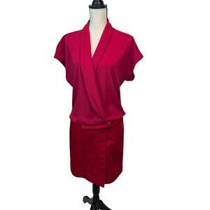 Lacoste Dress, Drop Waist, Red, sz 42/L